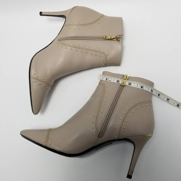 Calvin Klein Womens Grazia Ankle Boots Booties Beige Studded Pointed Toe 9.5 - Picture 8 of 12